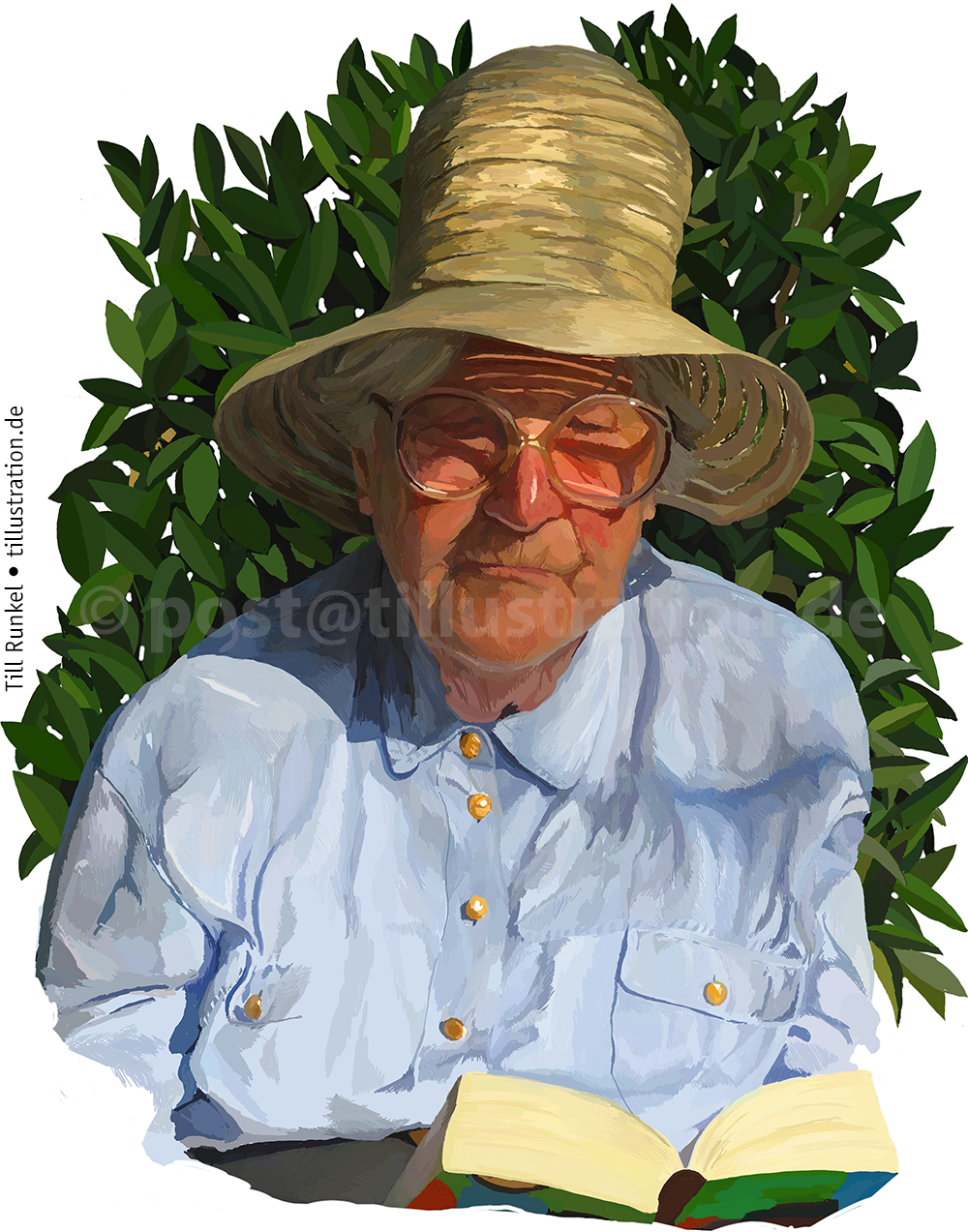 Eine realistische Portraitzeichnung meiner Großmutter